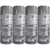 4X Paint Factory Metallic Silver Spray Paint 200ml Spray Paint